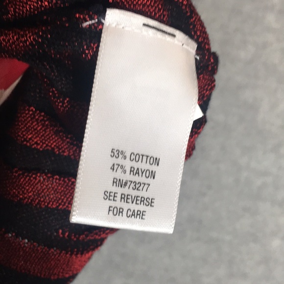 DANA BUCHMAN Asymmetrical Striped Scoop Neck Lightweight Sweater w/3/4 Sleeves - Picture 15 of 16